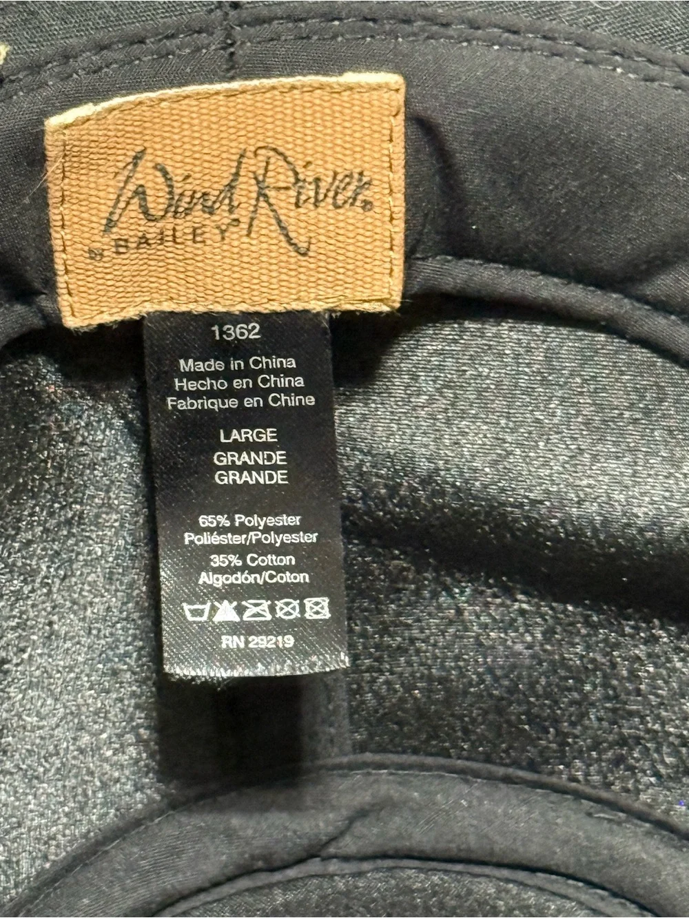 Bailey Wind River Dalton Safari Black Boho Western Fedora Hat Size Large  the Ba